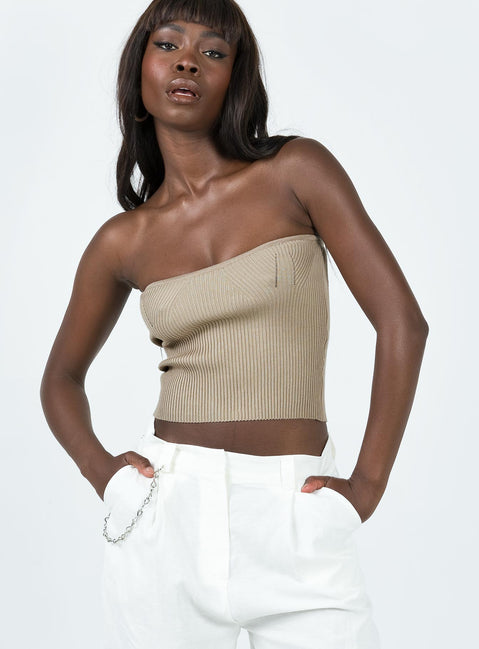 product Princess Polly Sleeveless Square Neck  Milner Tube Top Beige