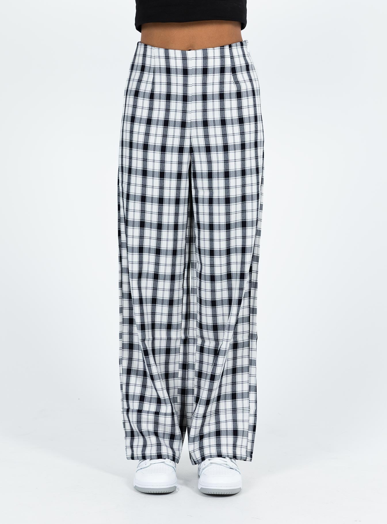 Checkered clearance long pants