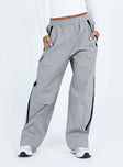 Front view of model wearing  front Princess Polly High Waisted Pants High Waisted Pants High Waisted Pants  Cayman Pants Grey