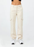 Princess Polly   Courtside Cargo Pants Beige