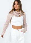 Madden Sweater Beige Princess Polly  Cropped 