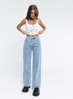 product Princess Polly High Waisted  Denver Denim Jeans Mid Wash