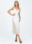 Princess Polly Sweetheart Neckline  Missy Midi Dress Champagne