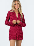 product Princess Polly High Neck  Lila Shirt Dress Burgundy