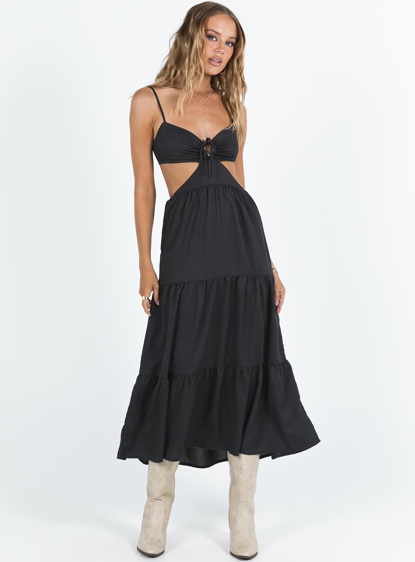 product Princess Polly Sweetheart Neckline  Oswell Maxi Dress Black