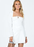 Princess Polly Square Neck  Aalyah Corset Mini Dress White