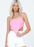 product Princess Polly Sleeveless Square Neck  Sylvia Strapless Top Pink