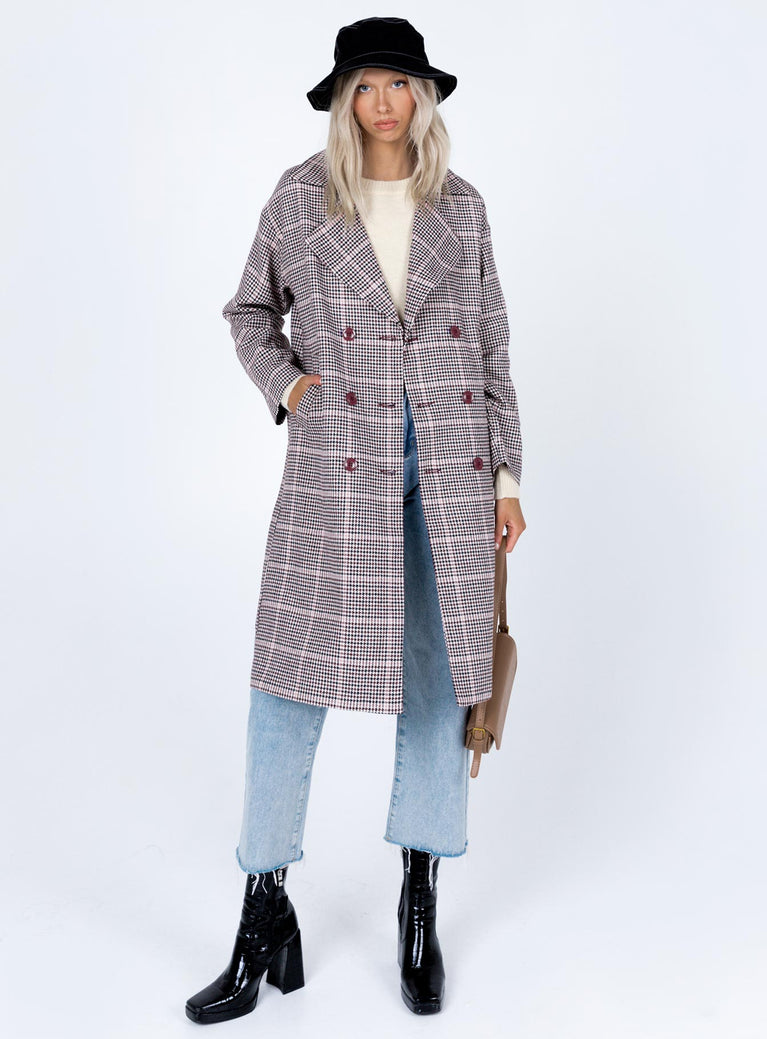 Parisa Winter Check Coat Multi