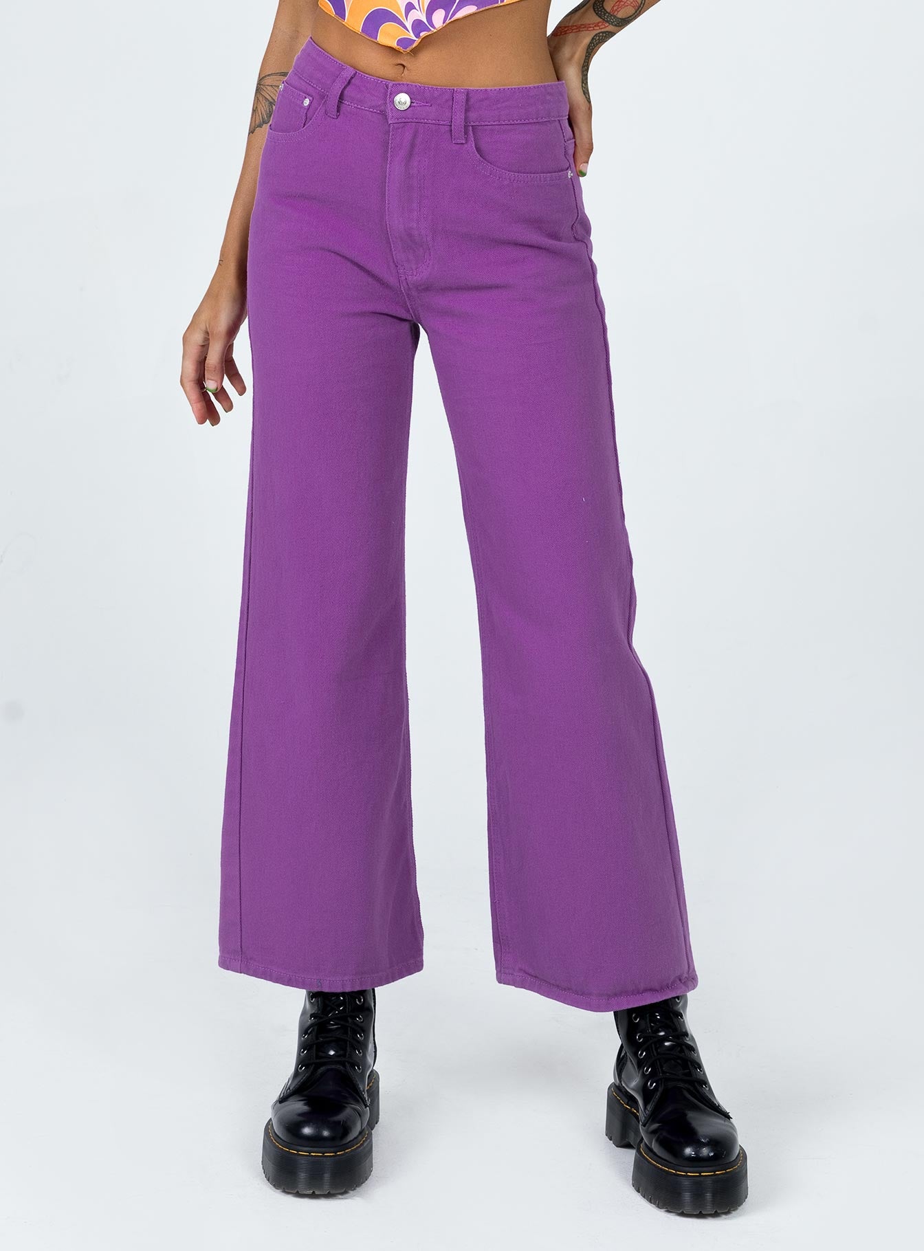 Ladies hot sale purple jeans