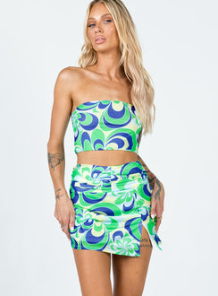 back view of model wearing Princess Polly Public Desire Mini Skirt Multi 