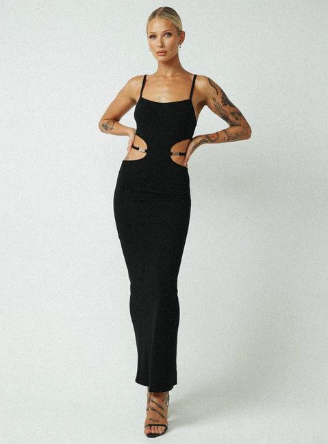 product Princess Polly Square Neck  Jagger & Stone Kendal Maxi Dress Black