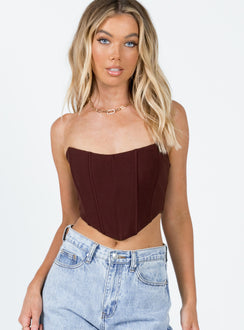 product Princess Polly Sleeveless Square Neck  Carlie Top Brown