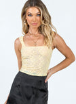 product Princess Polly Sleeveless Square Neck  Cotone Lace Cami Cream