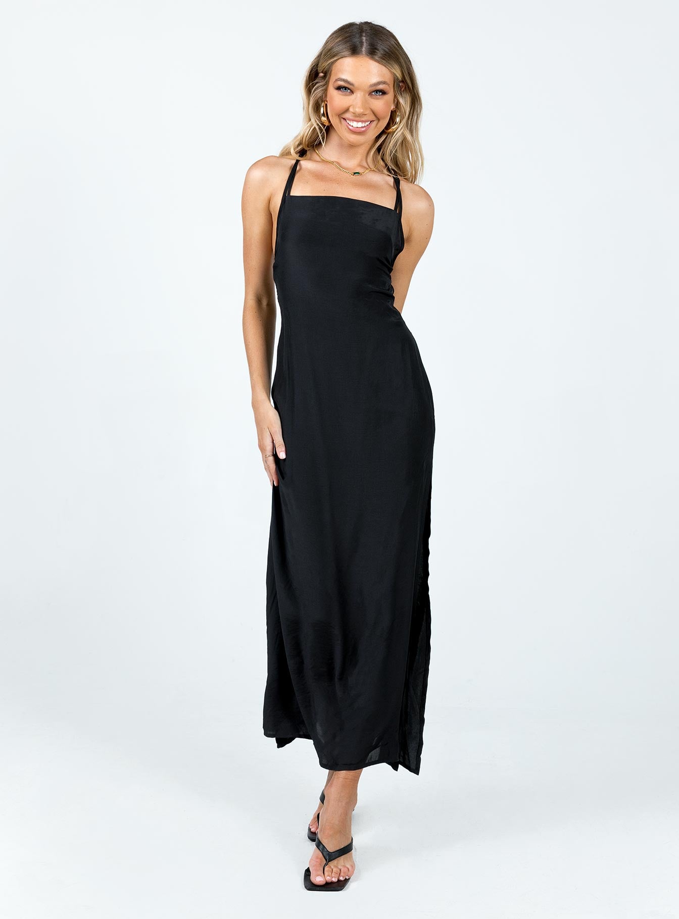 product Princess Polly High Neck  Centomo Maxi Dress Black