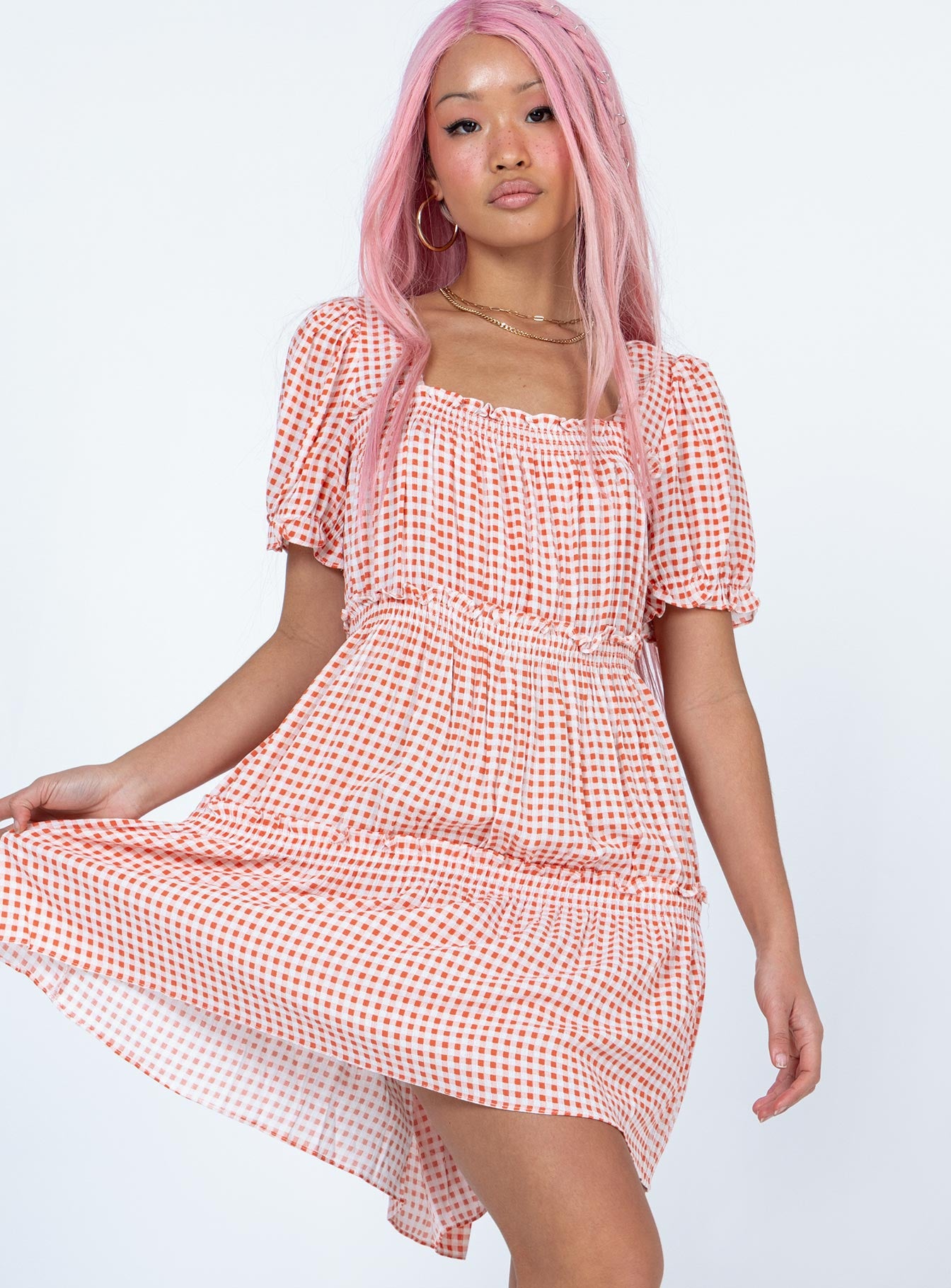 Mini 2024 gingham dress