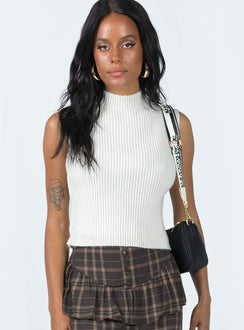 Davena Sweater Vest Cream Princess Polly  regular 