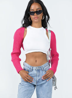 Aytan Bolero Sweater Pink Princess Polly  Cropped 