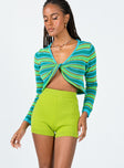 Rowen Basic Knit Shorts Green