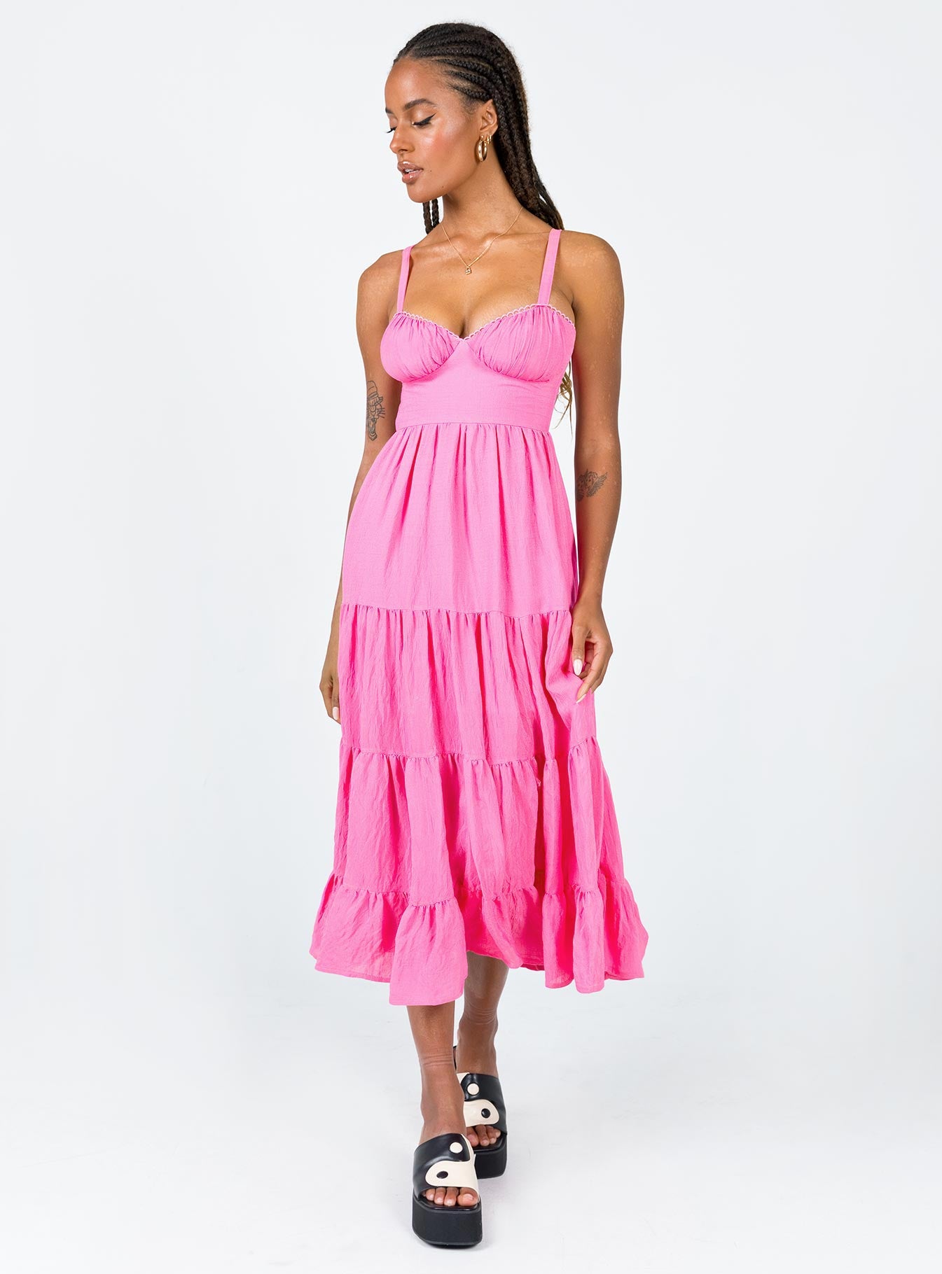 product Princess Polly Cowl Neck  Joella Midi Dress Pink