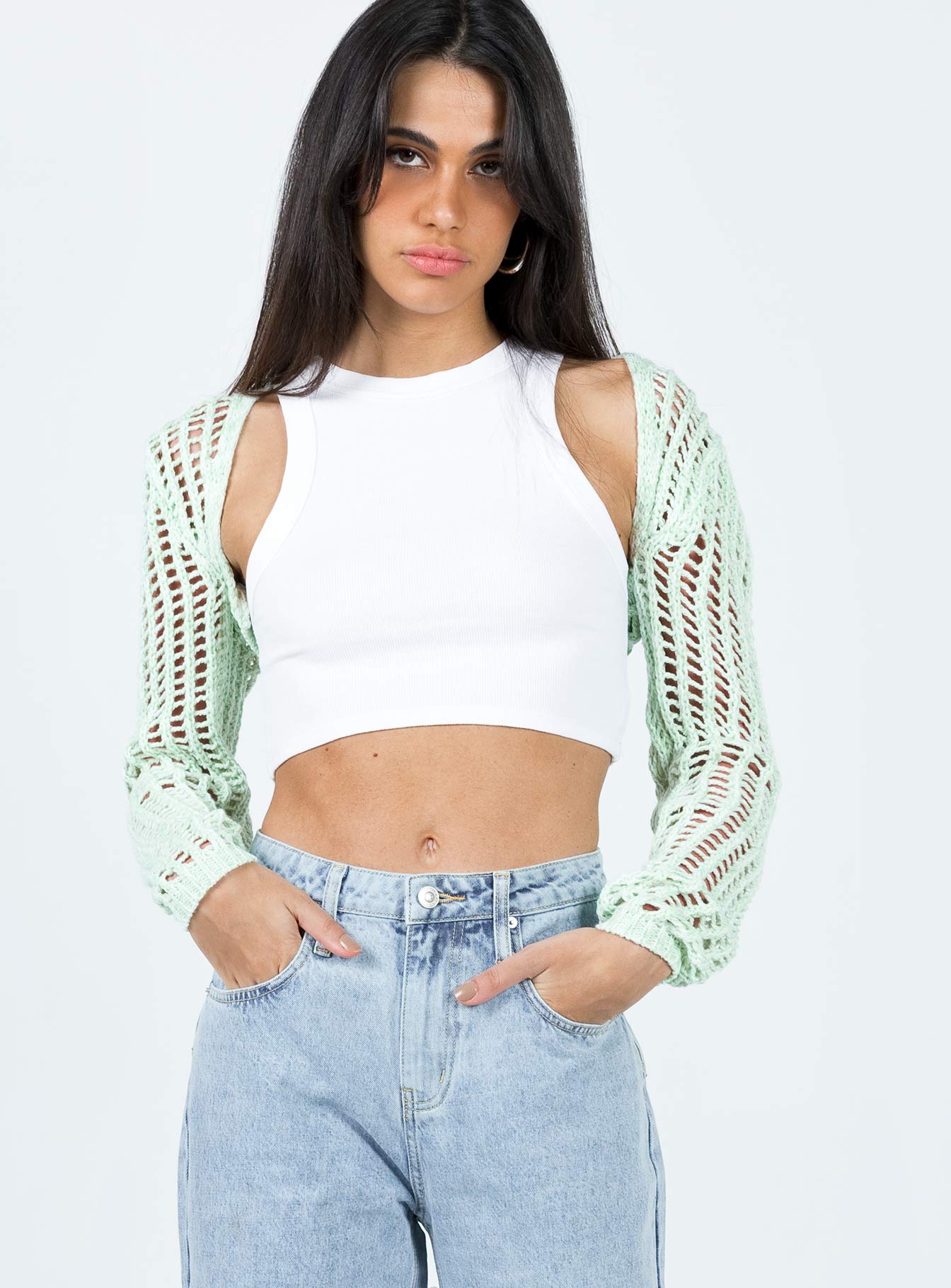 Rosanna Bolero Sage Princess Polly  Cropped 