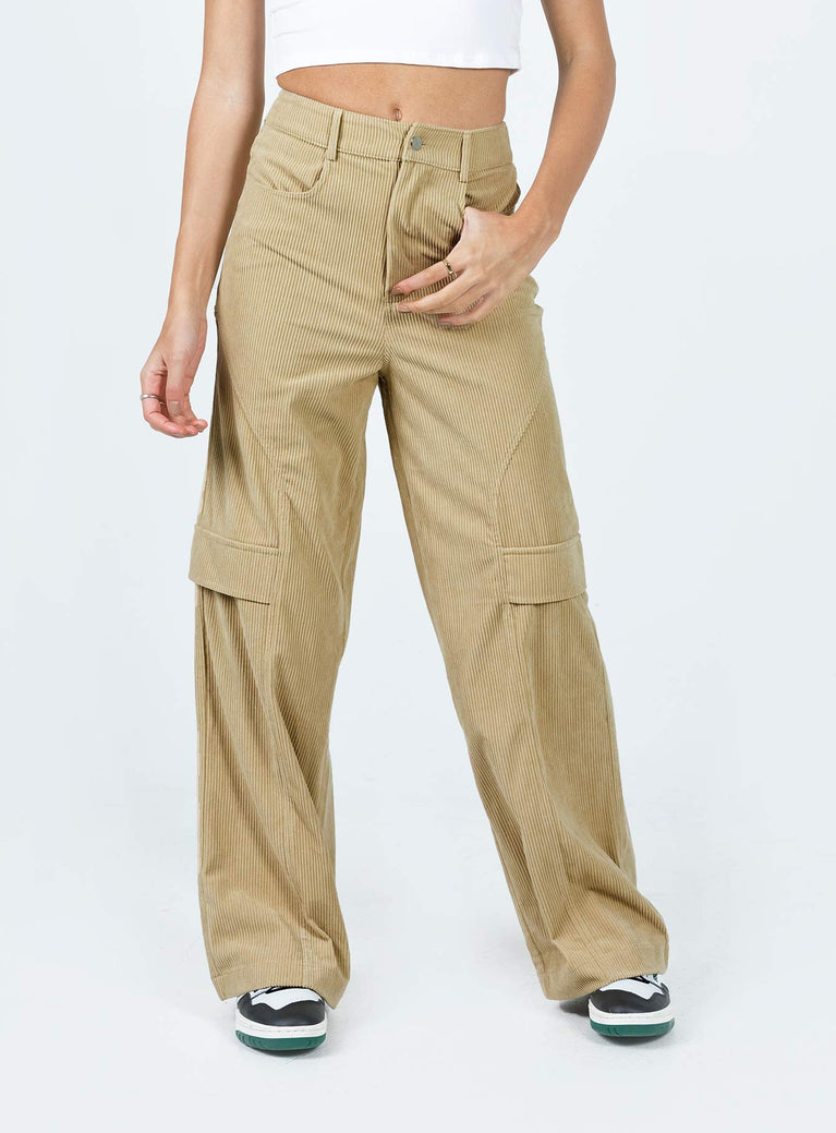 product Princess Polly  City Loop Cord Pants Beige