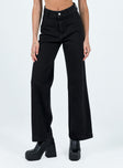 product Princess Polly High Waisted  Tari Wide Leg Jeans Black