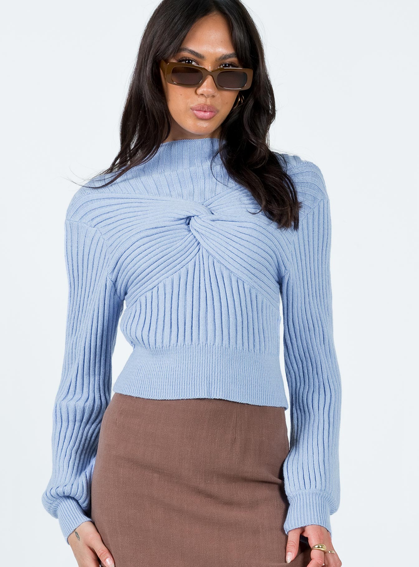 Cardoc Sweater Blue Princess Polly  Cropped 