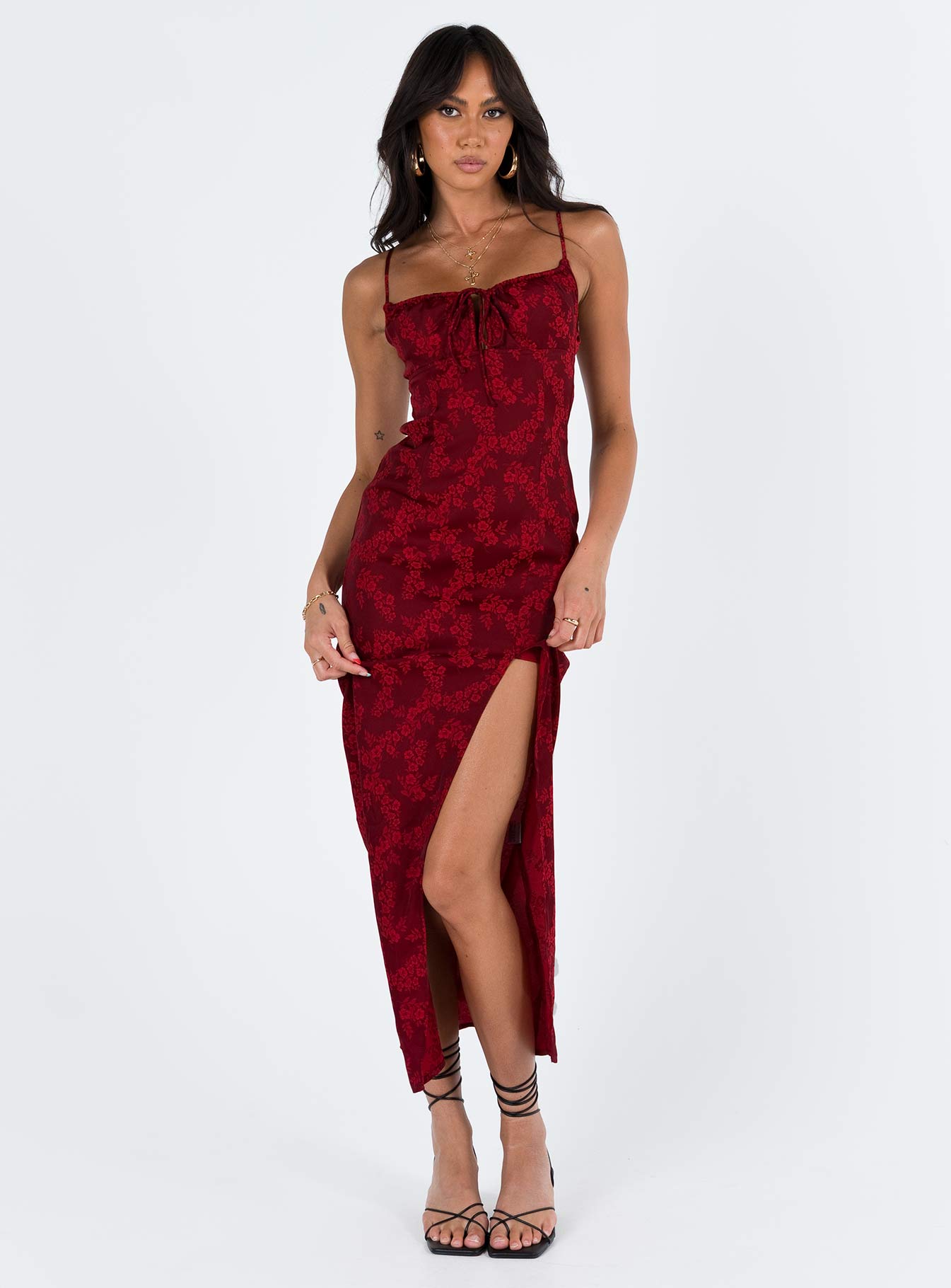 Maroon maxi clearance dress uk