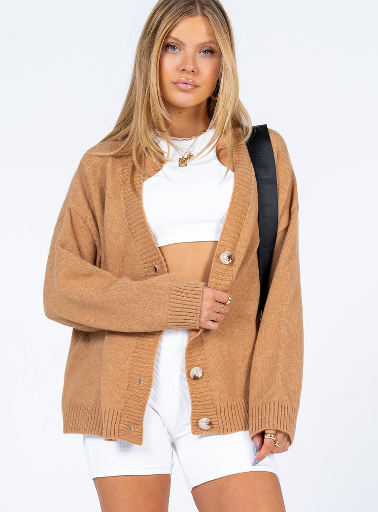 Travis Sweater Beige Princess Polly  long 