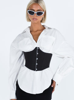 product Princess Polly Full Sleeves Crew Neck  Rosina Underbust Corset Black