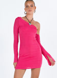 product Princess Polly Asymmetric Neckline  Nirranda One Shoulder Mini Dress Pink