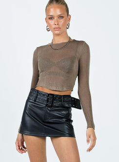 product Torridon Eyelet Belt Faux Leather Mini Skirt Black Princess Polly  Mini Skirts 