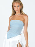 product Princess Polly Sleeveless Square Neck  Carrow Strapless Top Blue