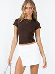 Cambor Mini Skirt Off White Princess Polly  Mini 