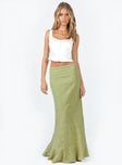 product Raven Mid Rise Skirt Sage Princess Polly  Maxi 