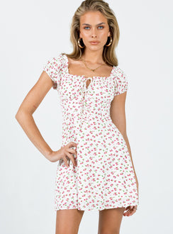 product Princess Polly Crew Neck  Lidia Mini Dress White Multi