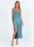 product Princess Polly Asymmetric Neckline  Walk The Line Midi Dress Blue