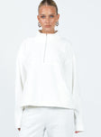 Nimmel Quarter Zip Sweater White Princess Polly  regular 