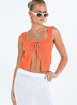 product Princess Polly Sleeveless Scoop Neck  Myall Top Orange