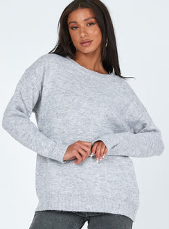 Kelsea Oversized Sweater Grey Princess Polly  regular 