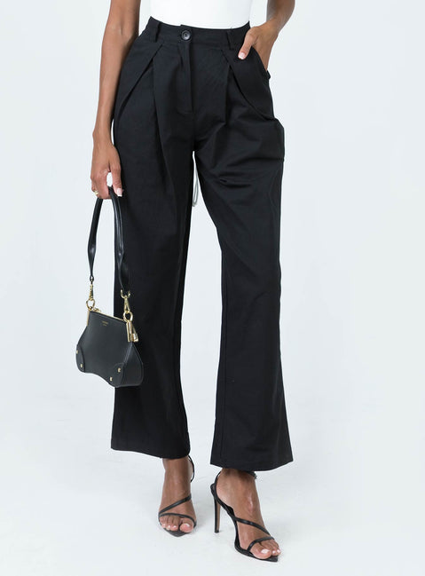 product Princess Polly High Waisted Pants High Waisted Pants  Sapphire Pants Black