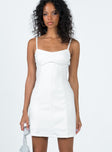 Princess Polly Sweetheart Neckline  Lunara Mini Dress White