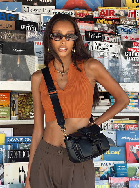 product Princess Polly Sleeveless Crew Neck  Patterson Top Orange