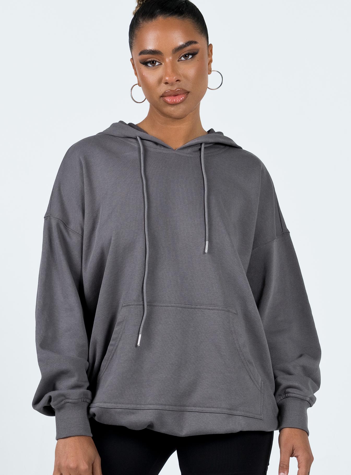 product Princess Polly High Neck  Brunz Sweater Dress Charcoal