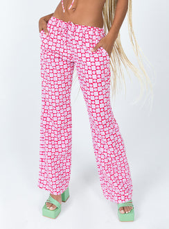 product Princess Polly  Motel Raya Trouser Apple Check Blush Red