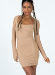 product Princess Polly Crew Neck  Elora Mini Dress Brown