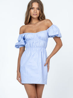 product Princess Polly Asymmetric Neckline  Aviana Mini Dress Blue