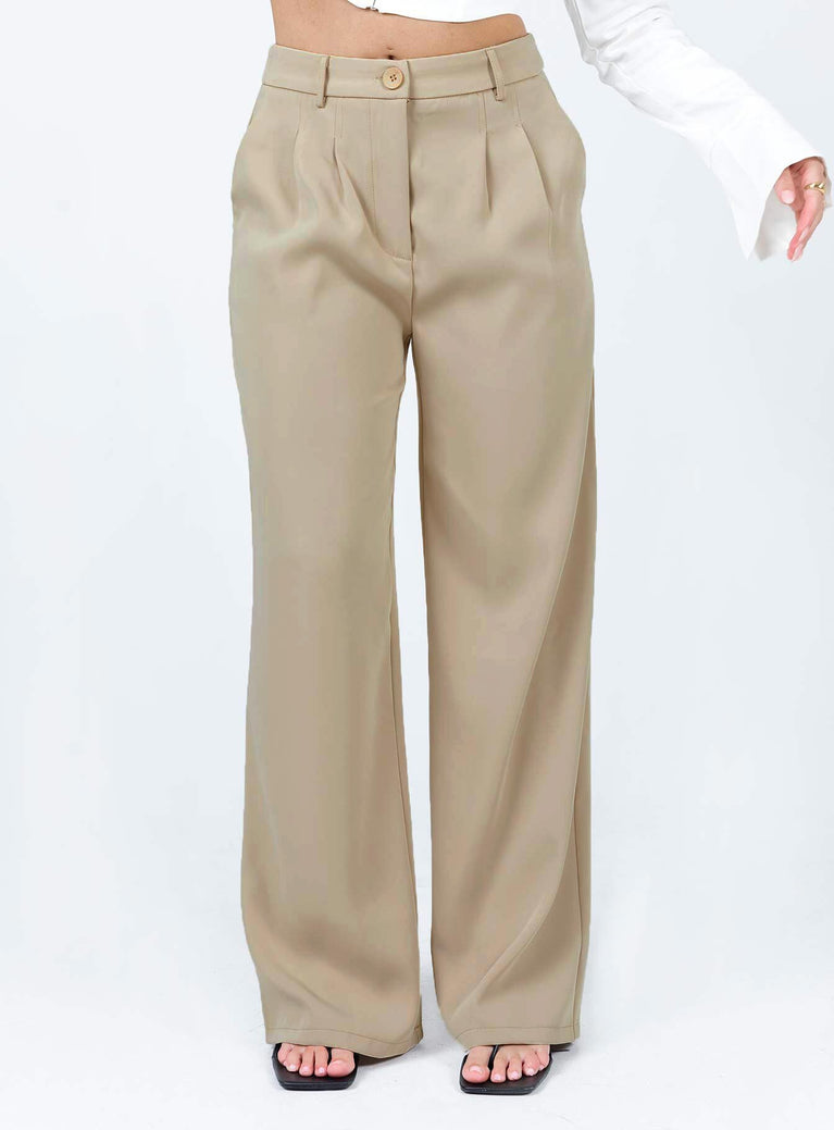 product Princess Polly  Archer Pants Taupe Eco Tall