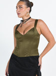 product Princess Polly Sleeveless Asymmetric Neckline  Jennings Top Green