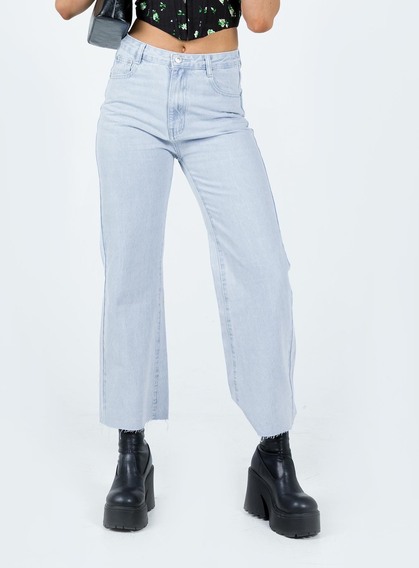 product Princess Polly High Waisted  Boundless Denim Jeans Light Wash